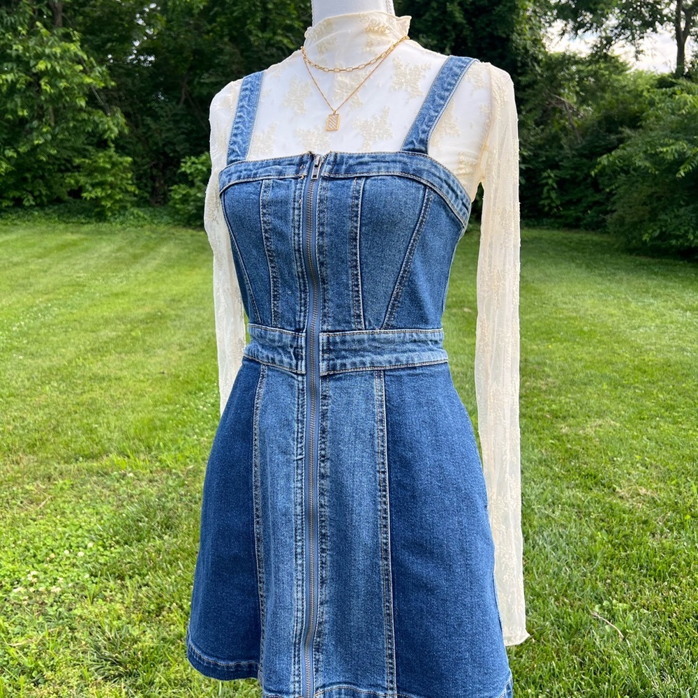 Wild Fable Denim Blue Mini Dress